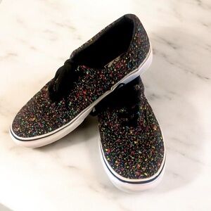 Vans Classic Tennis Shoes Unisex Black Multicolor Mens Size 8.5 Womens Size 10